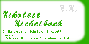 nikolett michelbach business card